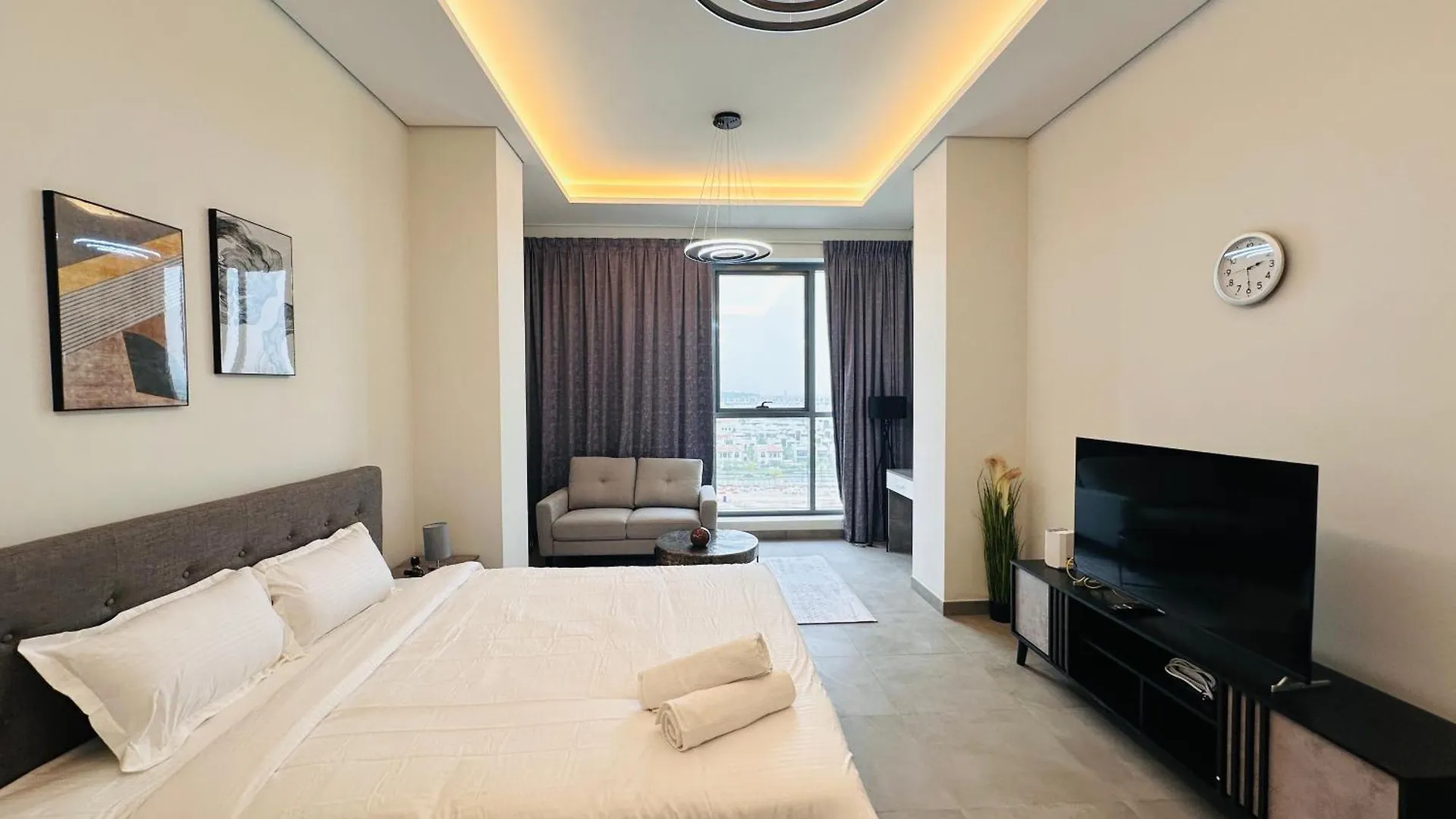 Spacious Studio Apartment Burj View With Balcony Free Parking By Belvilla 迪拜 民宿